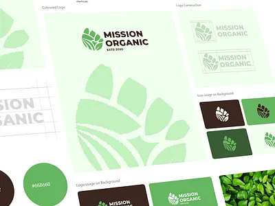 Style Guide for Mission organic. animation app branding design graphic design icon identity design illustration logo logodesign logodesigner logoinspiration minimal motion graphics typography ui
