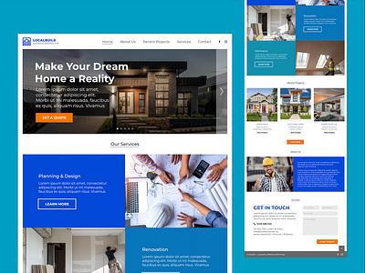 LocalBuild Landing Page Concept branding dailyui design dribbble landingpage ui uidesign vector