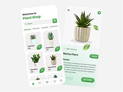 Plant App app design app ui design ios app design mobile app design plant app product design ui ui design ui ux design uiux design