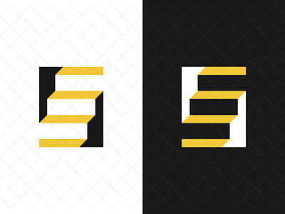 Letter S Stairs Logo 3d access art branding design flat graphic design growth icon imprevement initial ladder letter level logo minimal modern s stairs up