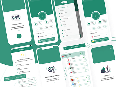 VPN App UI Design Concept app branding clean design connectingapp design graphic design illustration softdesign ui userdesignvpn ux vpn app vpnclean vpnkit vpnuikit vpnuiux vpnux vpnuxkit