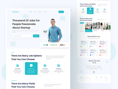 Find Job Landing Page UI buy design download find job kit landing page product ui website work