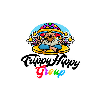 Trippy Hippy branding character design design eye flower flower logo graphic design hippy hippy logo illustration logo logo design mushrom mushroom mushroom logo trippy trippy logo ui ux vector
