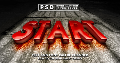 3d realistic text effect 3d 3d text editable text graphic design mock up psd smart object stone text text effect