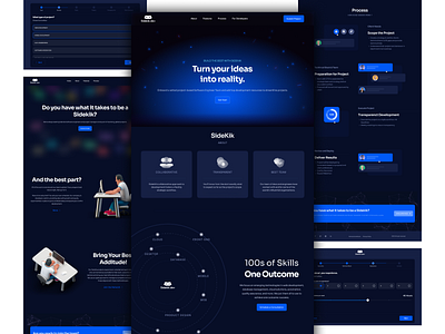 Sidekik animation blue branding design illustration landing project site ui ux vector web