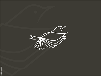 Bird Book Logo animal bird book design education library logo logodesign logomark unique wings