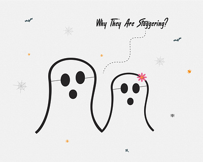 Spooky Couple Staggering 3d animation app bhyp branding design digital art ghost graphic design horror hunted icon illustration logo motion graphics spooky typography ui ux vector