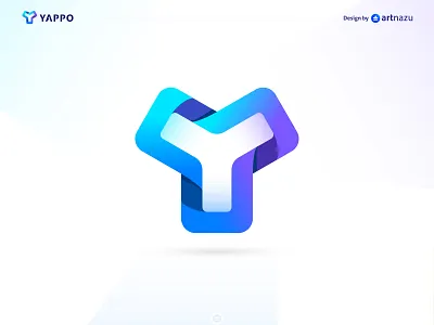 Yappo IT Logo with abstract symbol. best logo designer branding colorful creative creative logo designer design flat illustration letter logo logo logo type logos minimal modern popular logo designer unique vector