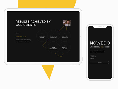 NOWEDO WEB-DESIGN AGENCY — website mobile adaptation black design editorial grid layout main page nowedo typography ui uiux web design website white