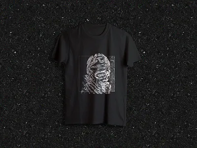 T-shirt Design #1 abstract album album cover art black and white bnw branding creative design graphic design line art logo merch merchandise minimal minimalism musician portrait t shirt tshirt