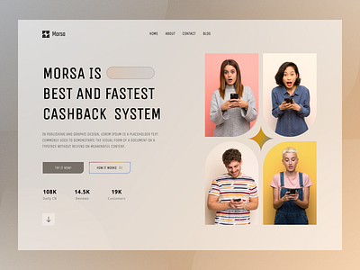 Cashback Home Page cash back cashback home page homepage landing page landingpage money ui ux website