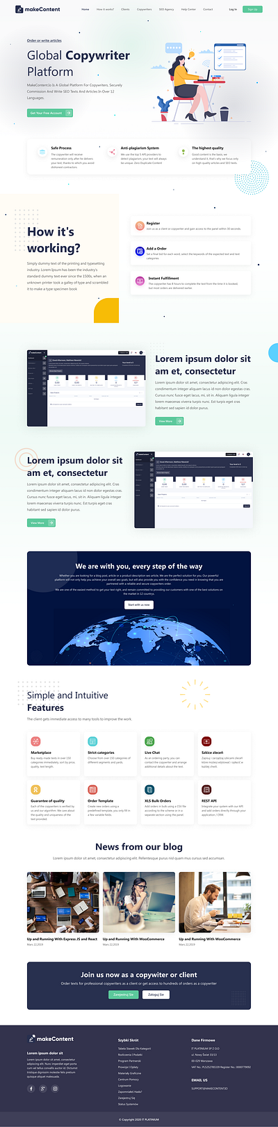 Home Page and Internal page design illustration ui ux website