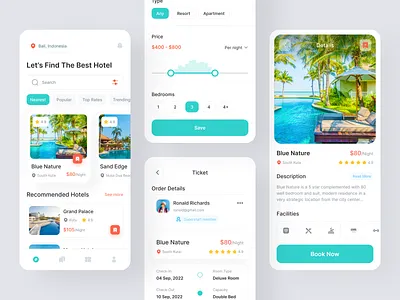 Hotel Booking App - Case Study app case study app design booking app case study case study app hotel app hotel booking hotel case study mobile design resort travel travel app travelling uidesign user interface userinterface