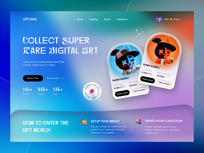 NFT Marketplace Website crypto glass mint and burn nft nft marketplace nft mint page nft ui nft web nft website ui ux web design web3 website design