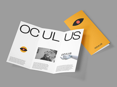OCULUS | Tri Fold Brochure brand branding brochure clean design graphic design minimalist trifold typography