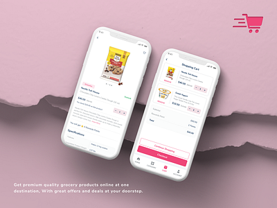 Inventory App app appdesign conseptual groceryapp grocerystore inventoryapp mobile app development mobileapp onlineshopping pink ui uidesign uiuxdesign