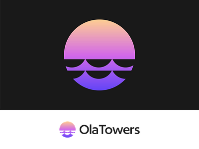 Ola Towers | Logo design beach branding branding and identity crypto design idenitity identity identity branding logo logo design logo design branding logotype real estate sun sunshine token unused