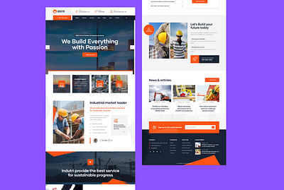 Construction business website on wordpress construction construction blog construction business construction company contract form ui website website desing wordpress