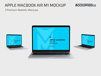 Free Apple MacBook Air M1 Mockup design free freebie macbook mockup mockups psd template