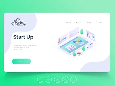 FREE Isometric Landing Page advertisting agency app banner development hiring isometric isometric landing page job landing page profit startup ui ui design ux ux design web development web maintance webapp webinar advertisting website