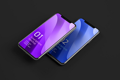 FREE Smartphone Screen Mockup Set branding dark iphone design display mockup free identity iphone 11 mock up mockup mockup set photoshop pro responsive responsive screen screen screen devices screen mockup smartphone smartphone screen ui