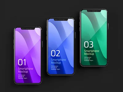 FREE Smartphone Screen Mockup Set branding dark iphone design display mockup free identity iphone 11 mock up mockup mockup set photoshop pro responsive responsive screen screen screen devices screen mockup smartphone smartphone screen ui