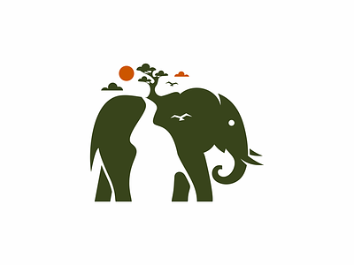 safari elephant logo safari
