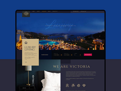 Luxury Hotel | Web Template blue website bootstrap design design design studio easy design figma hotel website design landing page luxury website luxury website design responsive design ui ui design ux design web template website website design