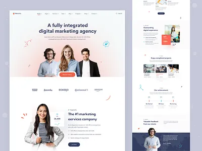 Maruncy | Marketing Agency Website Landing Page - v6 agency app branding devignedge graphic design interface landing landing page landingpage marketing mhmanik02 saas ui ux web website