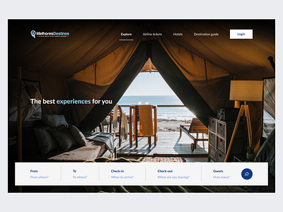 Melhores Destinos Website design flat home travel travel website ui ux website