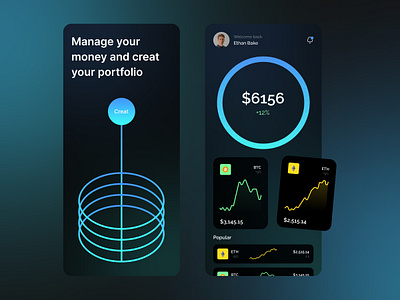 Crypto Wallet App Mobile Design app app wallet batix bitcoin clean crypto crypto wallet cryptowallet dark page design minimal mobile mobile app mobile design ui ui design ui ux wallet wallet app