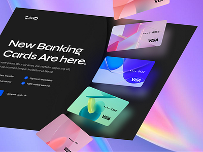 Banking Card Landing Page Website 3d bank bank card banking banking app design digital banking finance finance app financial fintech landing page mobile banking money ui ux web web design website website design