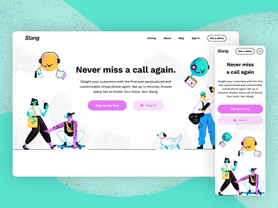 Slang ai b2b brand brand agency brand designer brand studio branding figma icons illustration illustrator landing page marketing site modern textures typography web design webflow website designer