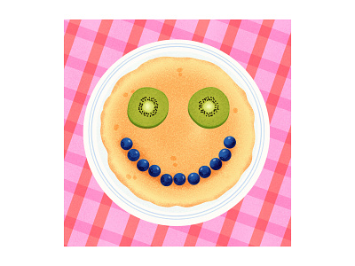Pancake food illustration photoshop procreate