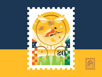 Quidditch 🧹✨ harry hogwarts illustration magic potter quidditch stamp witch wizard world