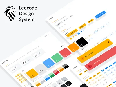 Leocode Design System app appdesign branding buttons colors components design design system designer logo typograaphy ui web