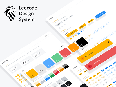 Leocode Design System app appdesign branding buttons colors components design design system designer logo typograaphy ui web