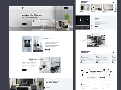 Relevent - Interior Website home interior design interface design interior web interior web design minimal design minimal web design ui design user experience ux design web design website design