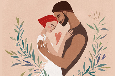 Weddind & Portrait Creator for Procreate illustratiion of couple portrait portrait creator portrait for couple portrait for pair wedding invitation wedding portrait