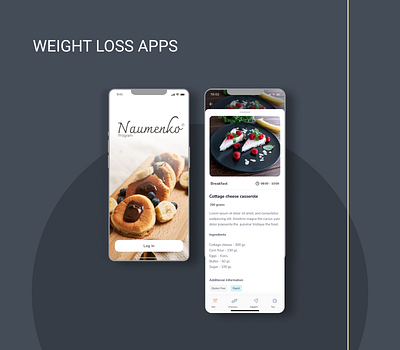 Weight Loss Apps app branding component design diet graphic design health mobile app mobile design mockup nutrition sport start up ui uiux weight loss