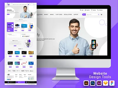 Gift Card Sify Landing Page Design design graphic design typography ui ux vector
