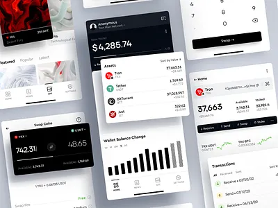 Crypto Trading App Design Concept application bitcoin blockchain bnb component crypto cryptocurrency embed ethereum finance financial fintech money nft trading ui visual design ui component ui widget webapp widget