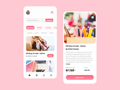 Online course app app design app ui design app ui ux design learning app mobile app mobile app design online course app ui design ui ux design