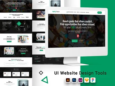 Maple Finch Landing Page Design graphic design typography ui ux vector