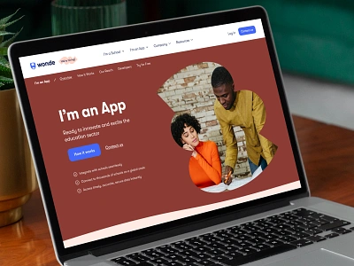 Wonde – I'm an App colors development interaction mockup systemic design typography ui ux web web design website design wordpress