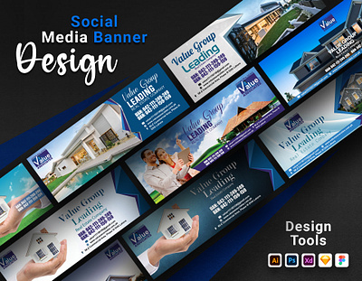 Social Media Banner Design app branding design graphic design illustration logo typography ui ux vector