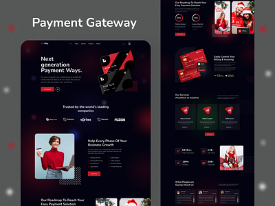 Payment Gateway Landing Page bank bank website banking landing page blockchain solution card coin digital payment finance finance app finance web fintech money money management money transfer online payment website payment gateway payment method payment website token web designer