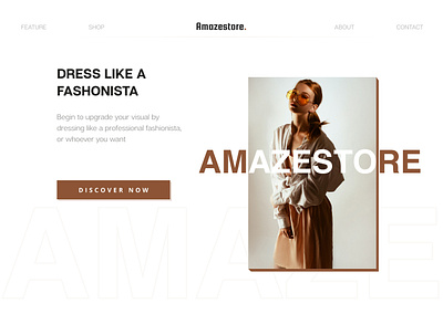 Amazestore Fashion Landing Page - UII Daily 003 fashion landing page landingpage minimal ui web web design