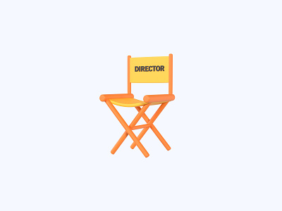 Director chair 3D icon 3d 3d art 3d design 3d designer 3d icon 3d icons freebie freebies icon icons ui