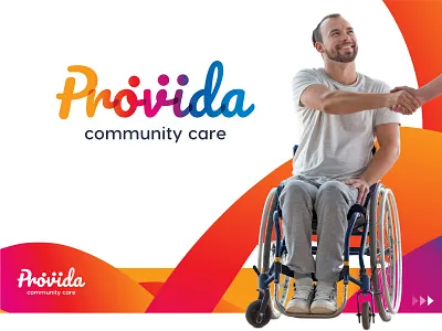 Provida Community Care Logo Design. branding care conceptual logo creative logo disability disabled logo flat handicap health hospital logo logo design logo designer medical logo modern logo modern typography rgb typography vector wheelchair